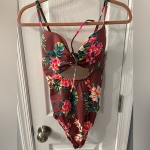 Shade & Shore Pink Floral Swimsuit